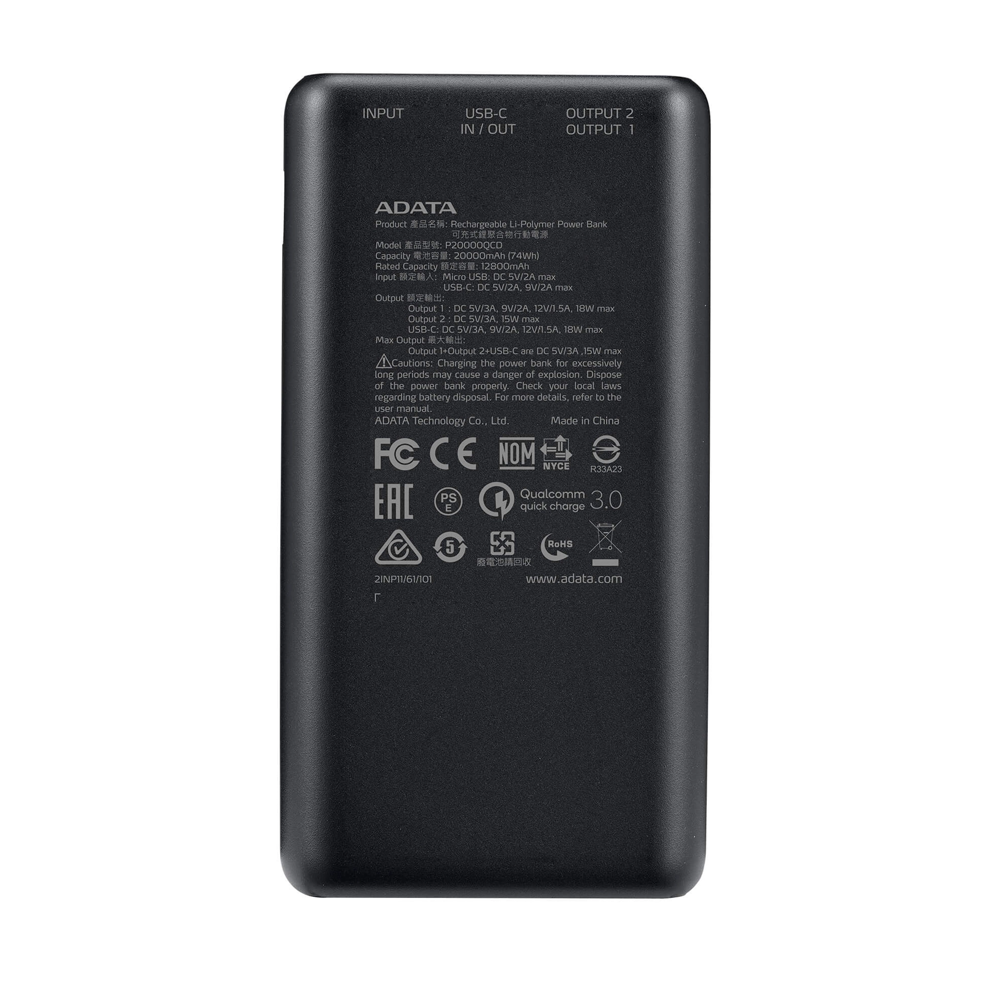 Power-Bank-Adata-20000Mah-TipoC-Negro-3140-3